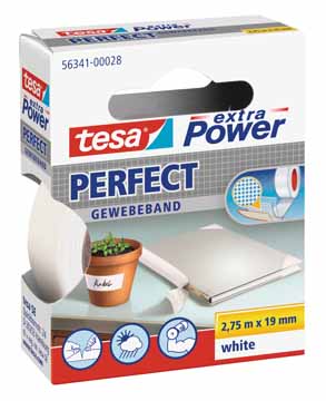 Textieltape Tesa 19mmx2,75m wit