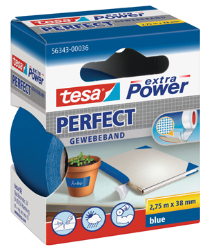 Textieltape Tesa 38mmx2,75m blauw