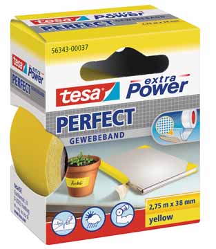 Textieltape Tesa 38mmx2,75m geel