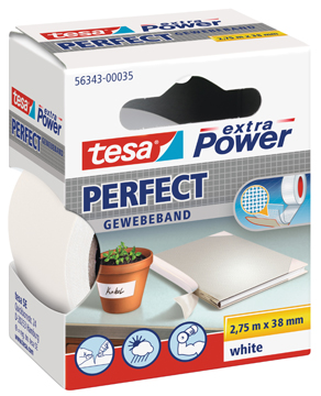 Textieltape Tesa 38mmx2,75m wit