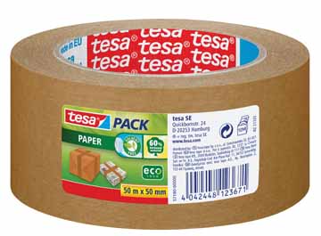 Verpakkingstape Tesa Paper 50mmx50m bruin