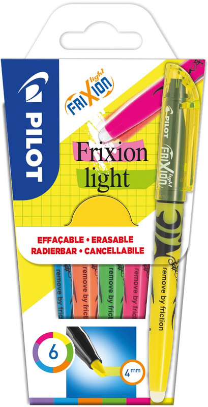 Markeerstift Pilot FriXion Light assorti (6)