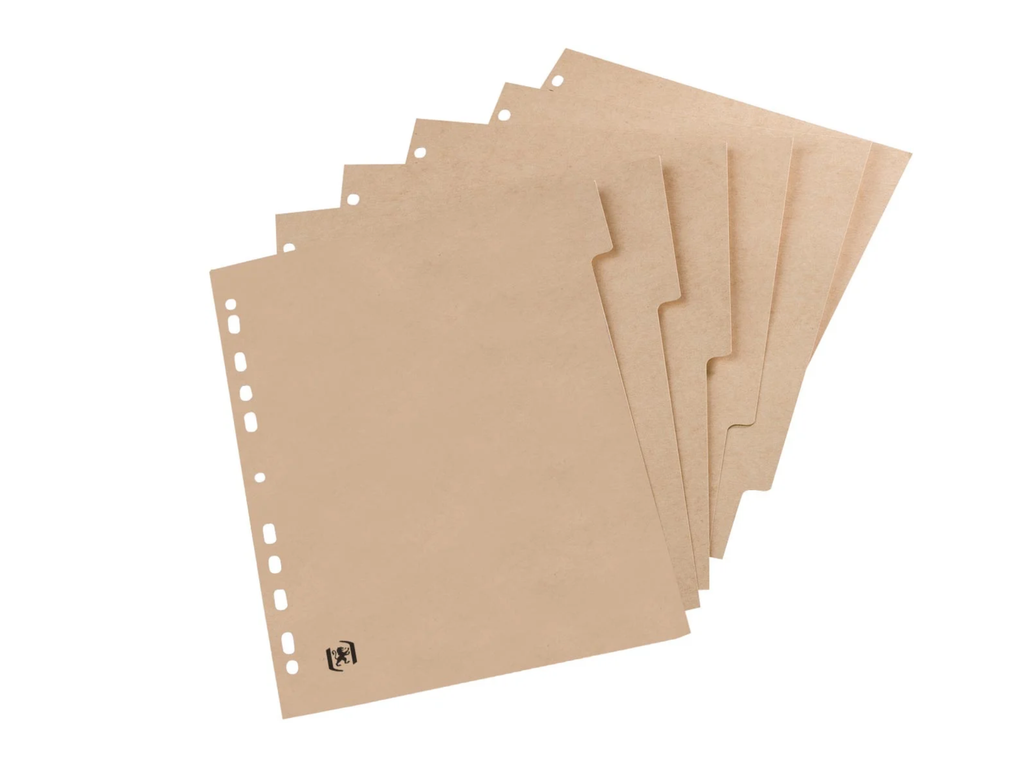 Tabbladen Elba Touareg karton A4 280g 5 tabs 11-gaats natuur