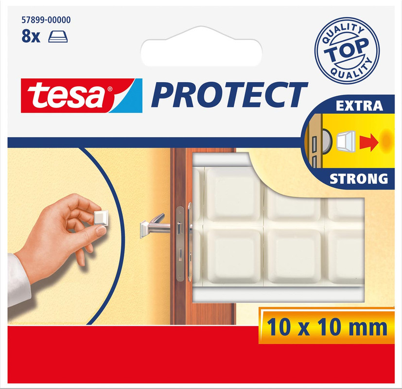 Beschermblokjes Tesa 10x10mm wit (8)