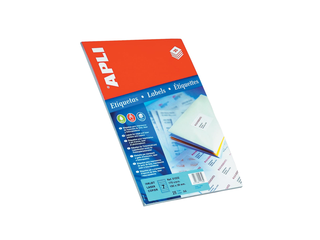 Etiketten Apli 16 etik/bl 105x37mm (25)