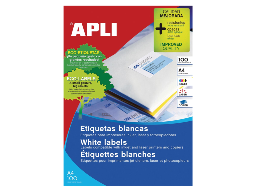 Etiketten Apli 21 etik/bl 70x42,4mm (100)