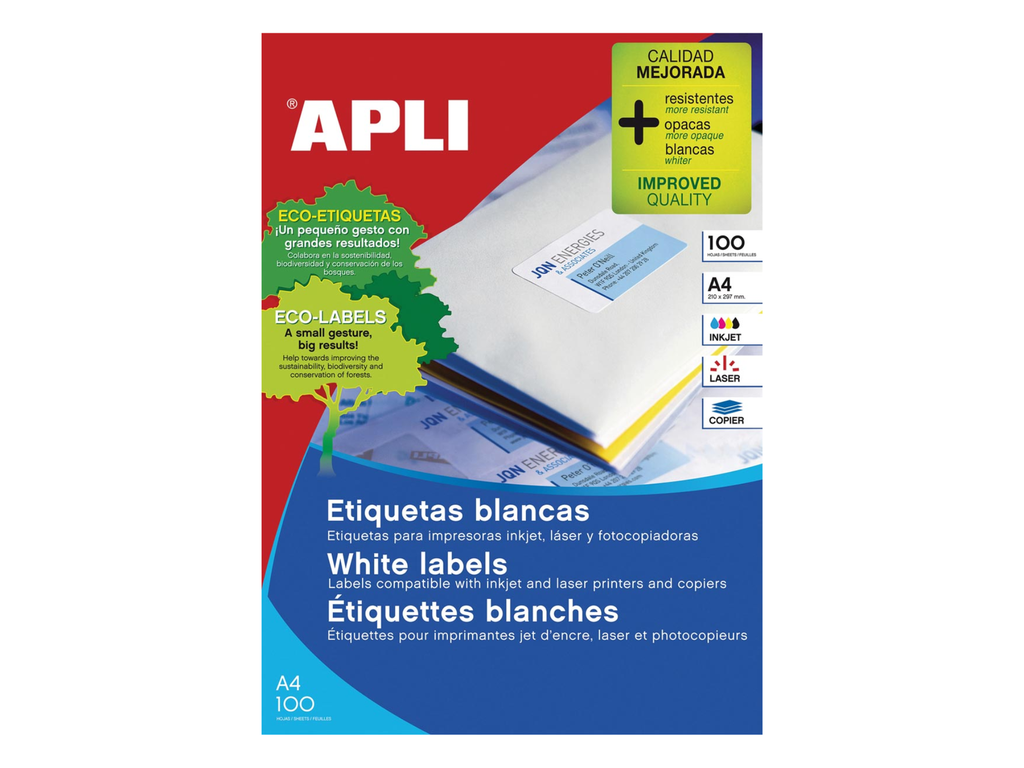Etiketten Apli 08 etik/bl 105x74mm (100)