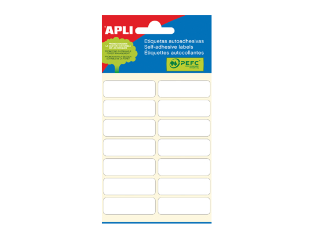 Etiketten Apli 13x40mm wit (84)
