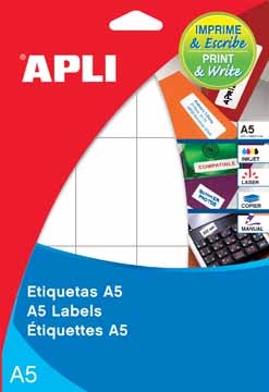 Etiketten Apli A5 126 etik/bl 8x20mm (15)