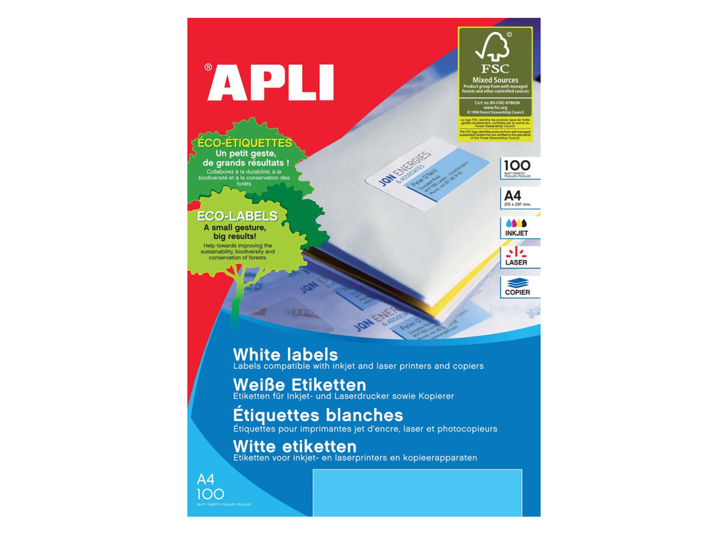 Etiketten Apli 04 etik/bl 99,1x139mm (100)