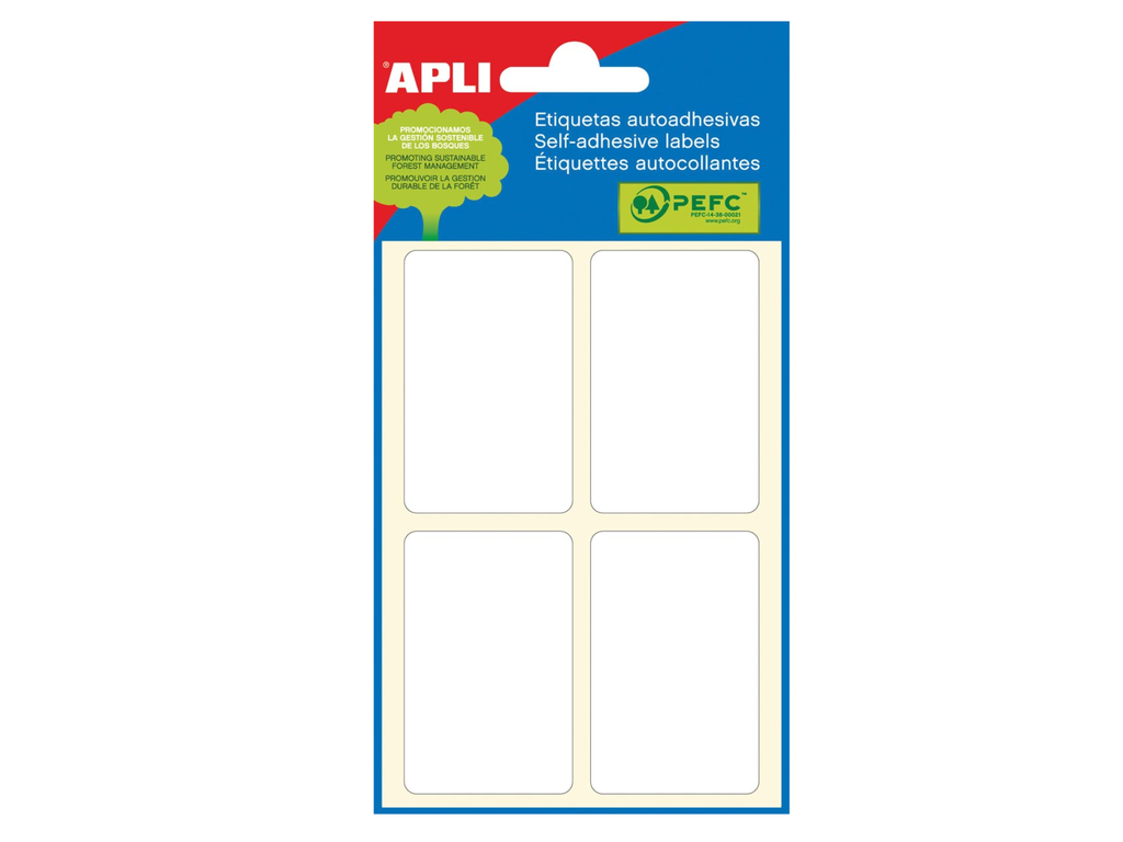 Etiketten Apli 34x53mm wit (24)