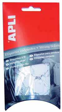 Draadetiketten Apli 9x24mm wit (200)