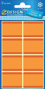 Etiketten Avery Z-design Home 36x28mm voor diepvries oranje (40)