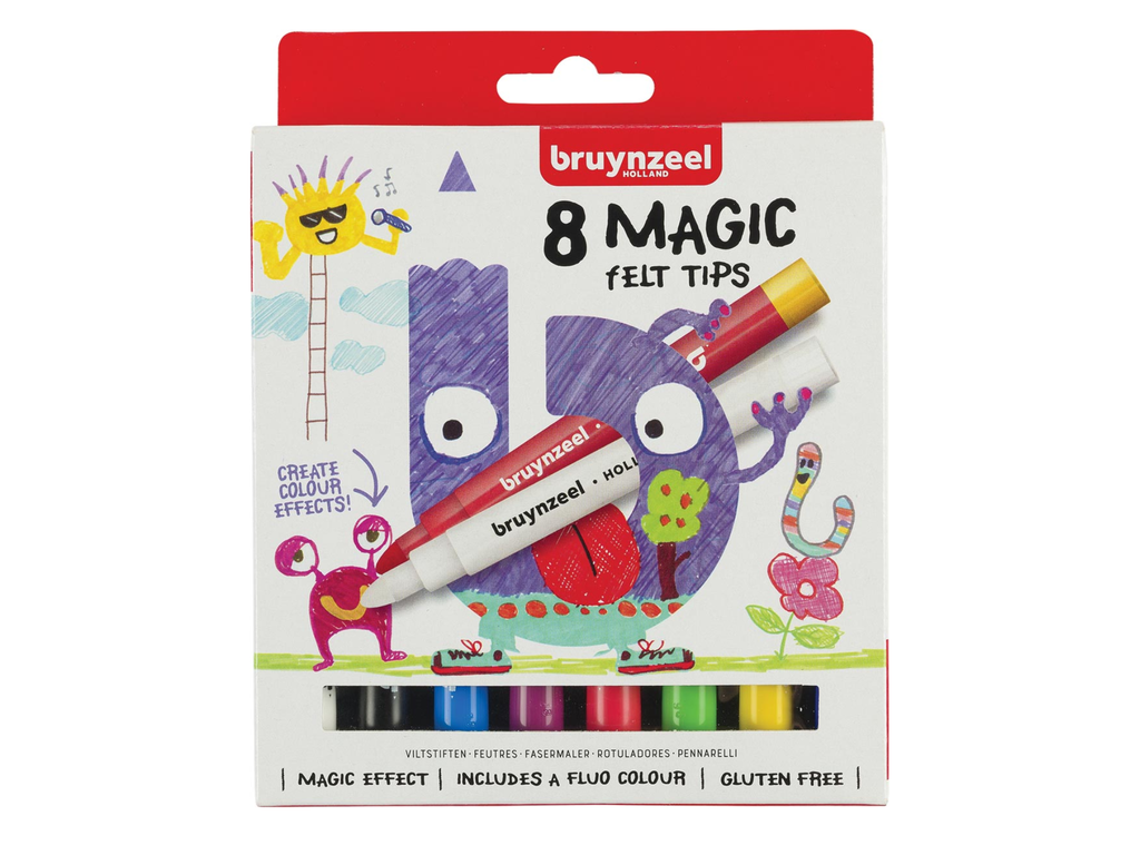 Viltstift Bruynzeel Magic assorti (8)