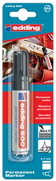Permanent marker Edding 500 beitelpunt 2-7mm zwart blister