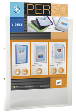 Panorama ringmap Viquel Perso PP A4 2 O-ringen 15mm rug 25mm 1 insteekvak wit