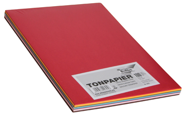 Tekenpapier blok Folia A4 120gr assorti 100 vel