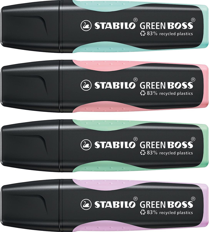 Markeerstift Stabilo Green Boss Pastel assorti (4)