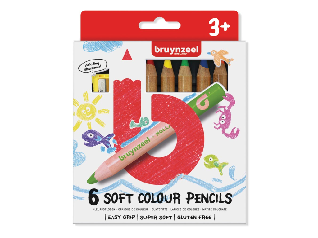 Kleurpotlood Bruynzeel Soft assorti (6)