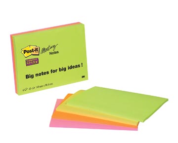 Memoblok Post It Super Sticky 98,4x149mm assorti (4)