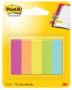 Markeerstroken Post-It Capetown 12,7x44,4mm assorti (5)