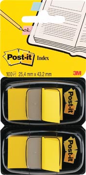 Index Post-It Standaard 25,4x43,2mm geel blister (2)