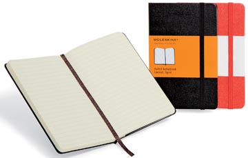 Notitieboek Moleskine harde kaft 13x21cm gelijnd 192blz zwart