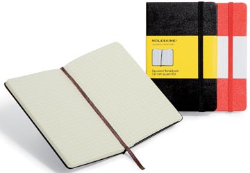 Notitieboek Moleskine harde kaft 13x21cm geruit 192blz zwart