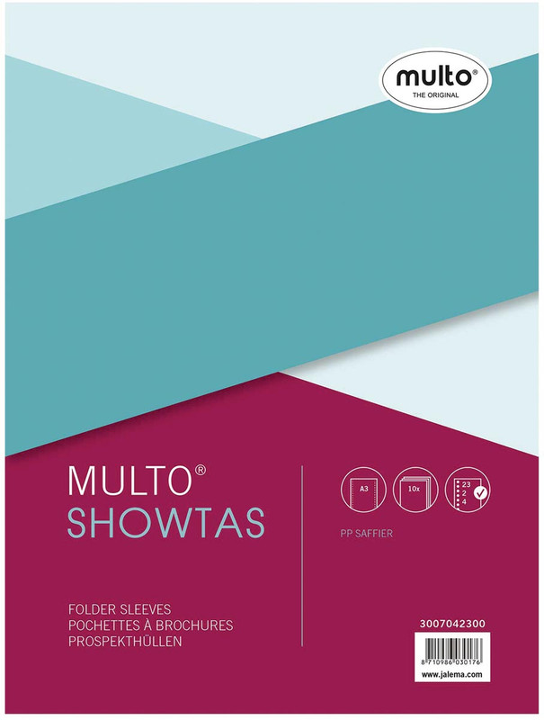 Showtas Multo PP A3 80 micron 23-gaats gekorreld transparant (10)