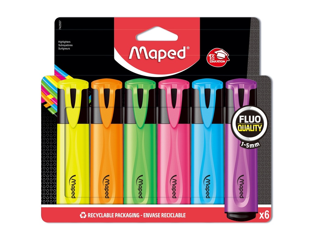Markeerstift Maped Fluo'Peps Classic assorti (6)