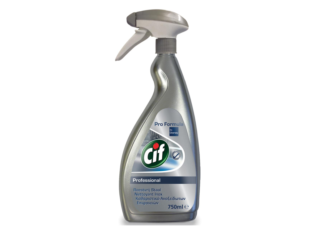 Roestvrij staal- en glasreiniger Cif 750ml