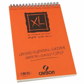 Schetsblok Canson XL A4 90gr 120vel wit