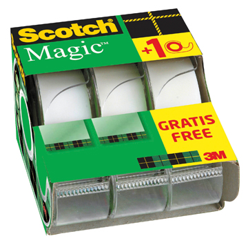 Plakband Scotch magic 19mm x 7,5m (2+1)