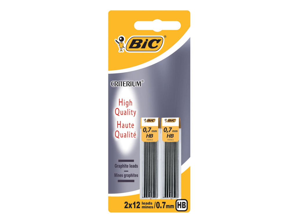 Potloodstift Bic Criterium HB 0,7mm (2x12)