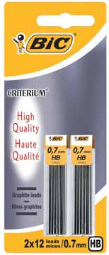 Potloodstift Bic Criterium HB 0,7mm (2x12)