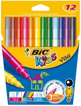 Viltstift Bic Kids Visacolor assorti (12)