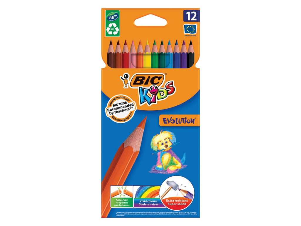 Kleurpotlood Bic Kids Ecolutions Evolution assorti (12)