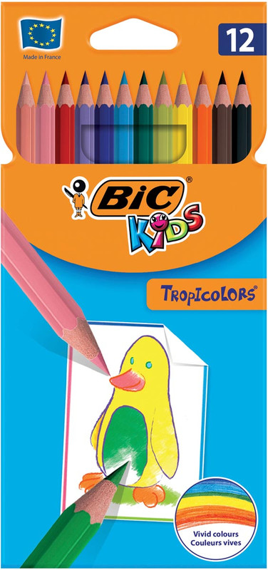Kleurpotlood Bic Kids Tropicolors assorti (12)