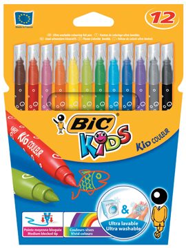 Viltstift Bic kids couleur medium assorti (12)