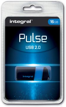 USB-stick Integral Pulse 2.0 16GB zwart/blauw