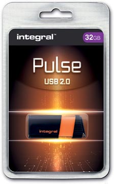 USB-stick Integral Pulse 2.0 32GB zwart/oranje