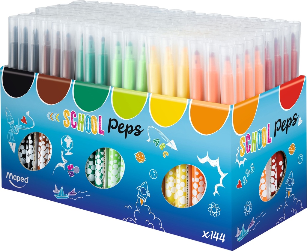 Viltstift Maped Color'Peps classpack assorti (144)
