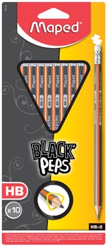 Potlood Maped Black'Peps HB met gom (10)