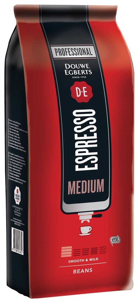 Koffiebonen Douwe Egberts Espresso Medium voor automaten 1kg