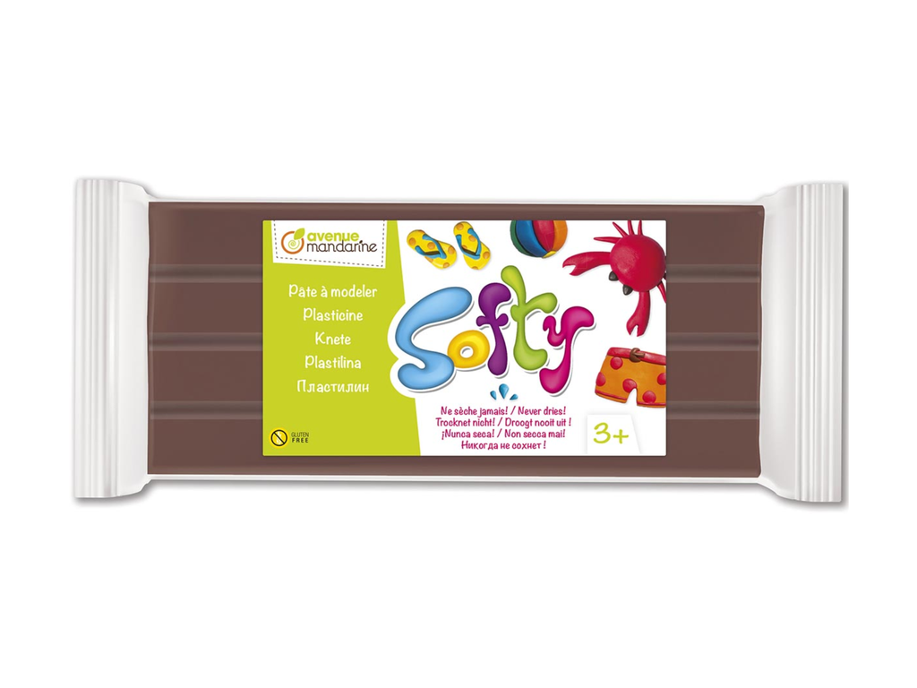 Boetseerklei Darwi softy 500gr bruin