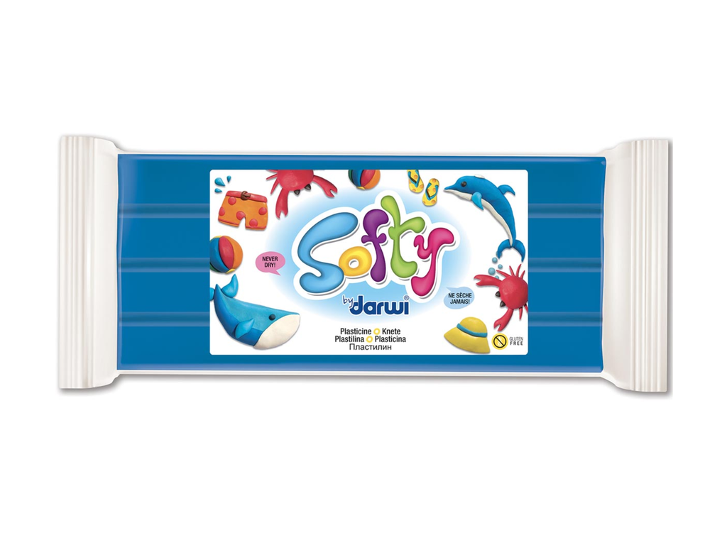 Boetseerklei Darwi softy 500gr blauw
