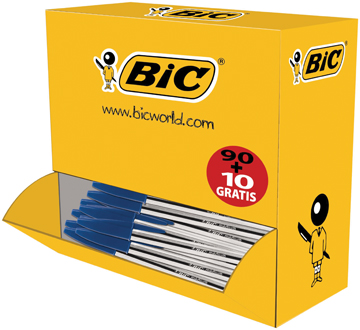 Balpen Bic Cristal Original blauw voordeelpak 90+10 gratis