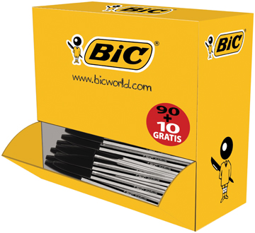 Balpen Bic Cristal Original zwart voordeelpak 90+10 gratis