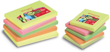 Memoblok Pergamy 76x76mm assorti neon (12)