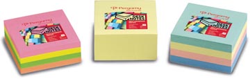 Memoblok Pergamy Jumbo 76x76mm 320vel assorti neon